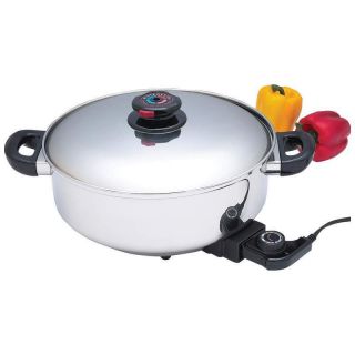12 Round Surgical SS Deep Electric Skillet Slow Cooker