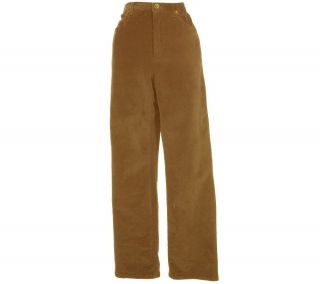 Denim & Co. Classic Waist Crosstretch Corduroy Petite Pants — 