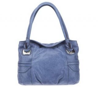 Makowsky Vintage Leather Snap Top Shoulder Bag —