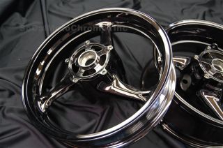 08 09 10 11 Suzuki Hayabusa Black Chrome Wheels Rims