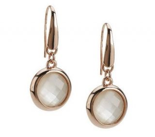 Honora Mother of Pearl Doublet Bronze Drop Earrings —