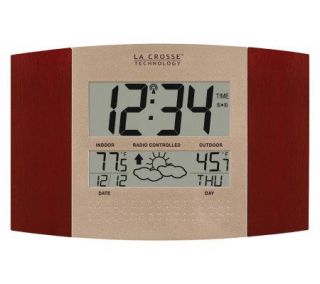 La Crosse Atomic Digital Wall Clock with Forecast and Weather