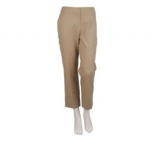 George Simonton Fly Front Ankle Pants with Back Elastic Detail