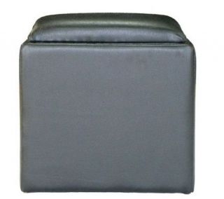 Handy Living Cube/Tray Renu Leather Storage Ottoman —