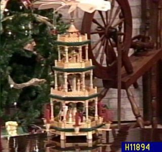 Tier Christmas Wooden Candle Tower —