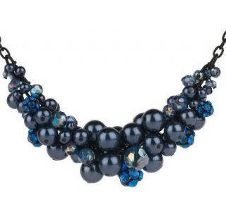 Joan Rivers Couture Color Beaded Cluster 16 Necklace w/3 Extender 