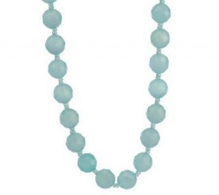 Chalcedony and Gemstone Bead Sterling Necklace —