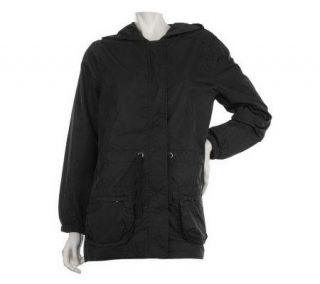 Denim & Co. Long Sleeve Zip Front Anorak Jacket —