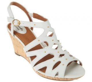 Clarks Artisan Fiddle String Leather Wedge Sandals   A221457