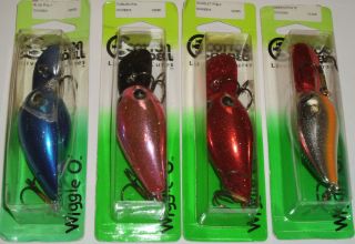 Four Cotton Cordell Wiggle O Fishing Lure