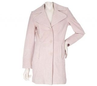Bradley by Bradley Bayou Suede Coat with Pintucking Detail   A214186
