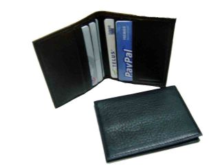  Leather Small Business Card Credit Card Holder Men Women Wallet