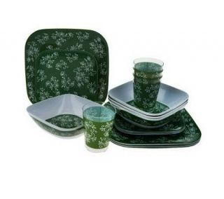 As Is Temp tations Lace 16pc. Outdoor Dinnerware Set —