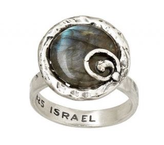 Or Paz Sterling Round Labradorite Ring   J310400