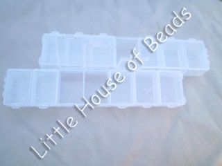BEAD CRAFT Storage SET OF 2 RECTANGLE plastic connectable 14