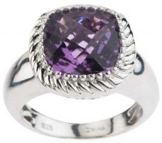 Brazilian Checkerboard Faceted Gemstone Sterling Ring   J266608