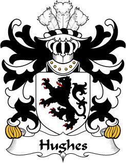 Family Crest 6 Decal Welsh Armorial Hughes of Gwerc