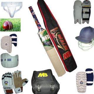 11 Pcs Cricket Kit Set Bat Ball Helmet Pad Leg Guard Gloves