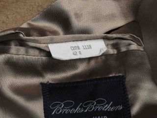 Brooks Brothers Single Breasted Polo Camel Hair Overcoat 42 R Made in