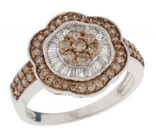 AffinityDiamond Sterling 1.00 ct tw White & Champagne Ring —