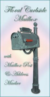 Floral Mailbox Post 58.0H x 10.5W (Add $60.00 to payment if you