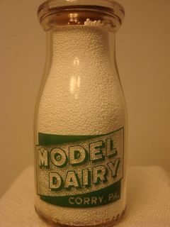 TRPHP Milk Bottle Model Dairy Farm Corry PA COTTAGE CHEESE CONTAINER