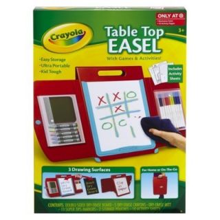 New Crayola Table Top Easel with Games Activities Exclusive Color Red