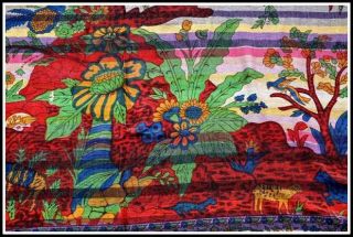  Tapestry Bedspread Wall Hanging Indian Handloom Art India