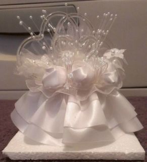  REDUCED CLEAR HEART SWANS Wedding Cake TOPPER 96 Cupcake Topper PICKS