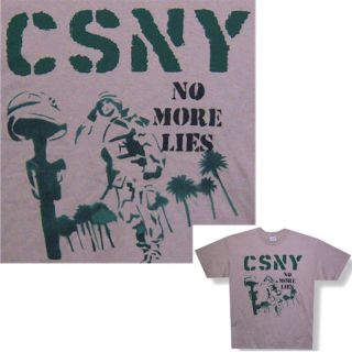 Crosby Stills Nash Young No More Lies T Shirt L New