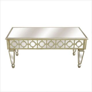 Crestview Mirrored Coffee Table in Silver CVFZR036