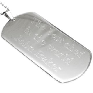 Stainless Steel Personalized 3 Dog Tag Pendant with Necklace