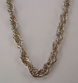 Designer Chain Necklace 17 inches 18 6 grams Gorgeous 925