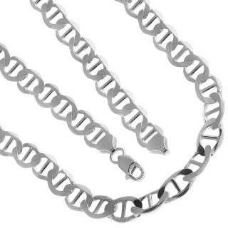 925 Solid Sterling Silver Mariner Chain 16 inches 6 Mm