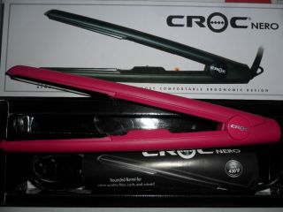 Turboion Croc Nero 3 4 Black Titanium Plates Hair Flat Iron Pink