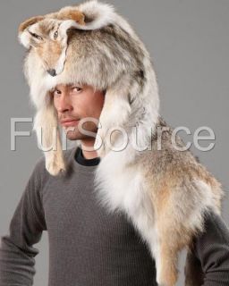 Coyote Fur Davy Crockett Mountain Man Hat