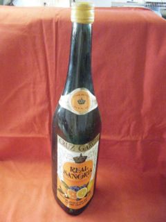 Cruz Garcia Real Sangria Bottle w Stopper Labels 1Lt
