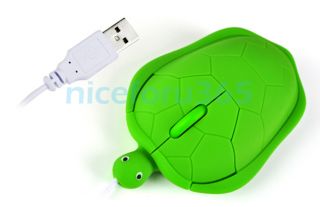 New Cute Turtle USB 3D Optical Mice Mouse 1000dpi for PC Laptop Green