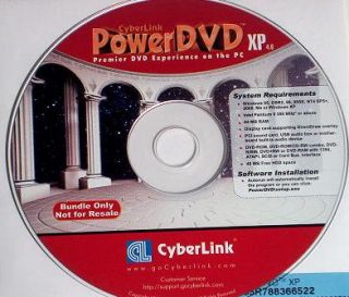CyberLink PowerDVD XP V4.0 MPEG 2 Decoder Software Media Only
