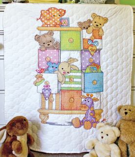   Baby Hugs Baby Drawers Quilt Stamped Cross Stitch Kit 73537