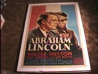 Abraham Lincoln Movie Poster R37 D w Griffith Linen