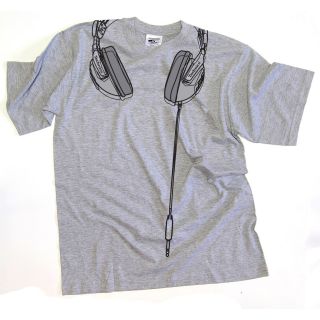 Technics Headphones T Shirt by DMC World in Heather Gray