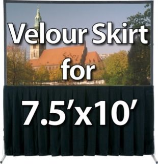 Da Lite Fast Fold Deluxe Velour Skirt Drapery for 7 5x10 Screen New