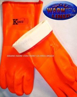 Deluxe 14 PVC Warm Insulate Grip Fish Crab Gloves
