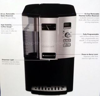 New Cuisinart 12 Cup Programmable Coffee Maker Coffeemaker Single Cup