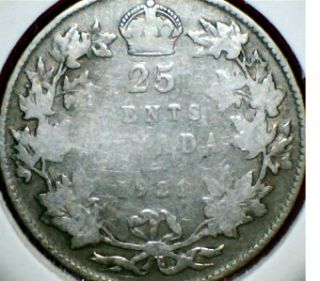 1921 king george v canada silver 25 cent quarter