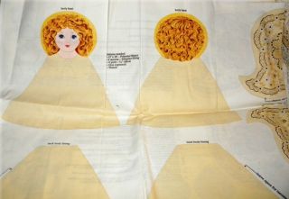  Lot of Fabulous Fabric Doll Panels Other Craft Doll Supplies