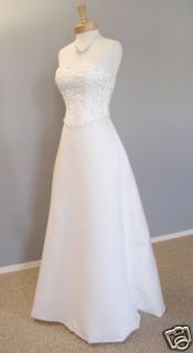 Brittany NEW BEACH Strapless Wedding Dress 14 Ivory   Brand New!