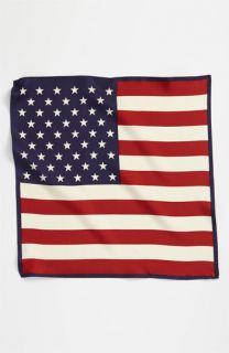 Robert Talbott American Flag Silk Pocket Square