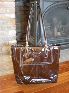  Authentic Coach Patent Leather Tote Bag